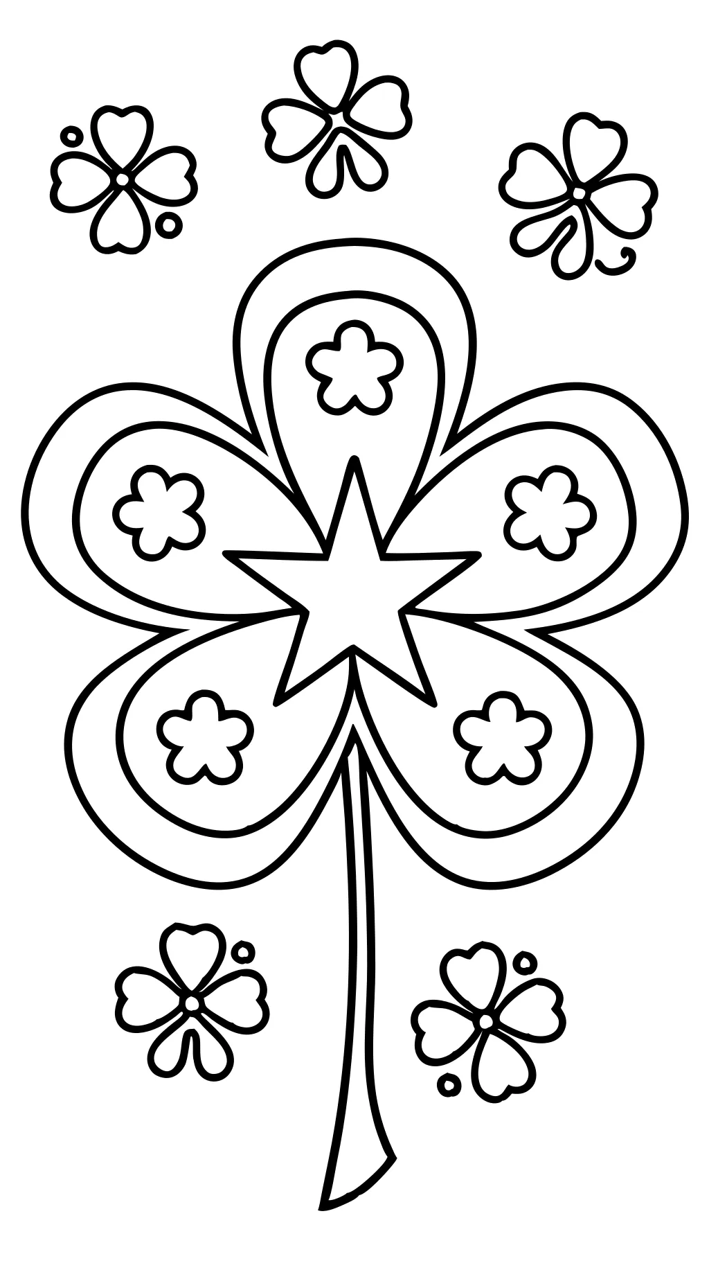 Página para colorear de Shamrock imprimible para imprimir imprimible para imprimir gratis